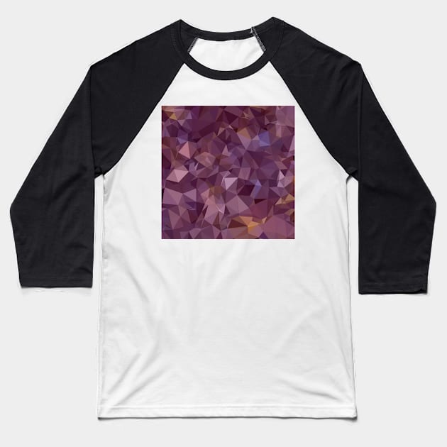 Antique Fuchsia Purple Abstract Low Polygon Background Baseball T-Shirt by retrovectors